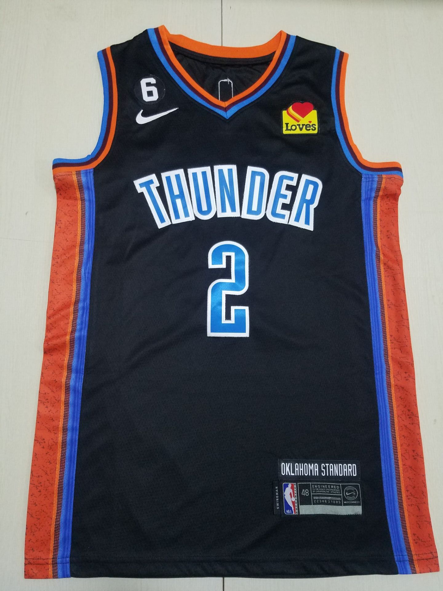 Men Oklahoma City Thunder #2 Shai Gilgeous-Alexander Black Nike City Edition 2022 NBA Jersey